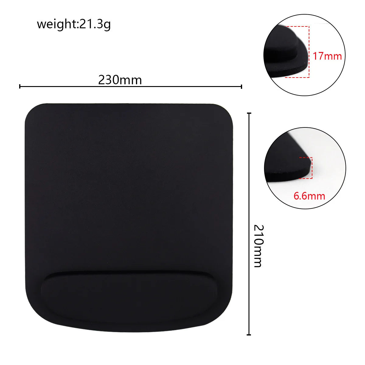 Computer Game Mouse Pad with Ergonomic Wrist Rest – Environmental EVA Solid Color Comfortable Mouse Mat for Office & Gaming
