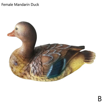 Mandarin Duck Courtyard Pond Floating Swan Animal Decoration Simulation Decoration Garden Simulation Mandarin Duck Decoration