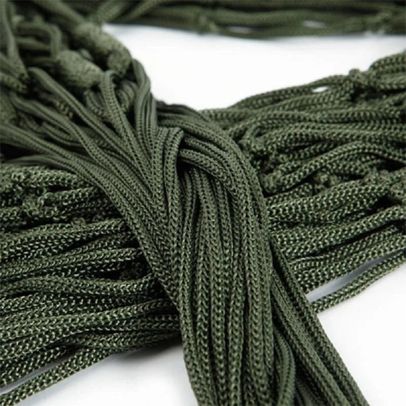 Outdoor Nylon Rope Hammock – Lightweight Mesh Hanging Bed for Camping, Garden & Beach