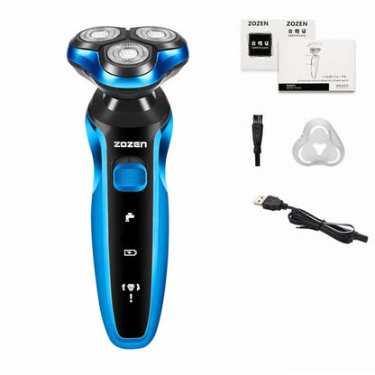 ZOZEN Electric Shaver – Rechargeable Waterproof Razor for Wet & Dry Beard & Body Hair Trimming