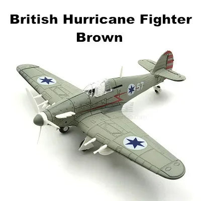 4D DIY Military Airplane Model – WW2 Fighter Building Blocks Set (22cm)