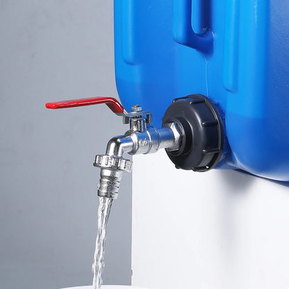 S60x6 IBC Tank Tap Connector – Coarse Thread Water Coupling Adapter for 1/2'' & 3/4'' Garden Hose Fittings (Fits 1000L Tanks)
