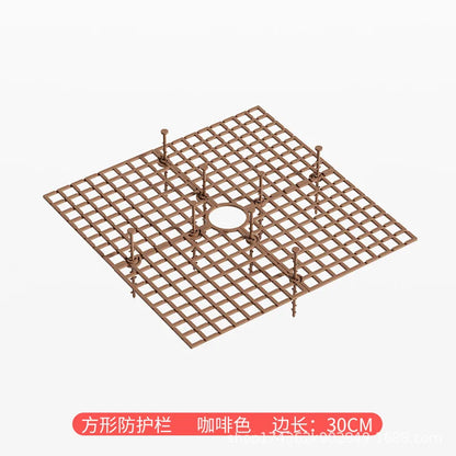 Plant Pot Soil Guard Grid – Plastic Cover with Nails to Prevent Pets & Soil Spillage