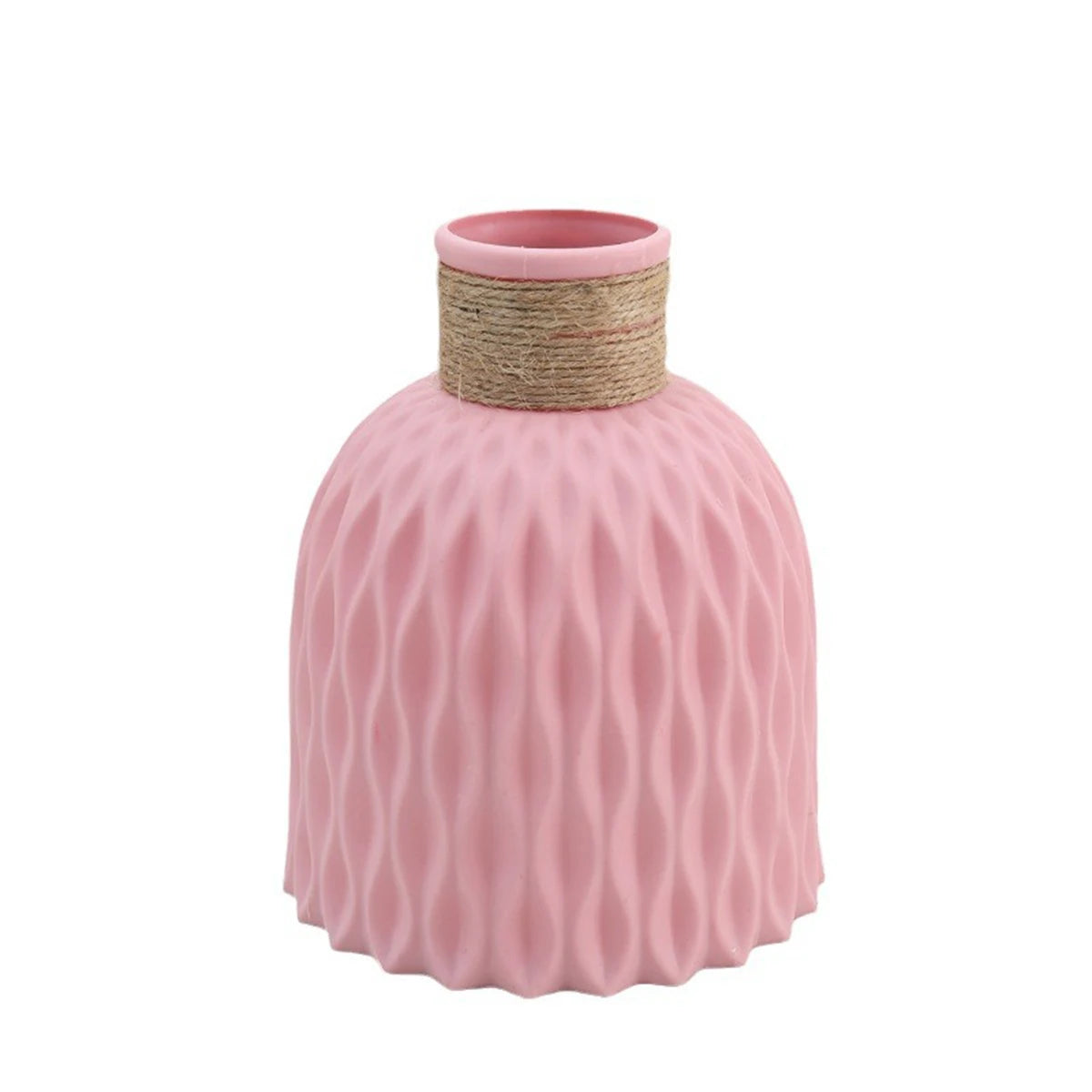 Modern Wave Ripple Plastic Vase – Nordic Flower Pot for Desktop or Table Decoration