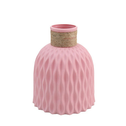 Modern Wave Ripple Plastic Vase – Nordic Flower Pot for Desktop or Table Decoration