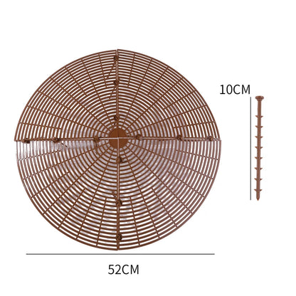 Plant Pot Soil Guard Grid – Plastic Cover with Nails to Prevent Pets & Soil Spillage