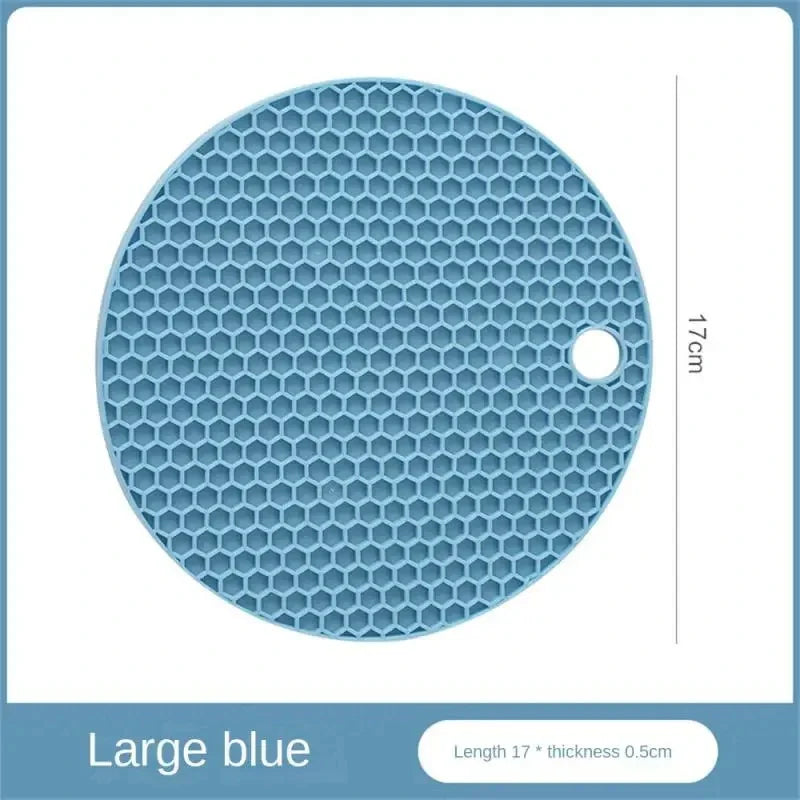 Silicone Heat-Resistant Table Mat – Non-Slip Honeycomb Coaster & Pot Holder for Kitchen, Coffee, and Dining Use
