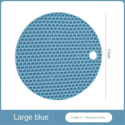 Silicone Heat-Resistant Table Mat – Non-Slip Honeycomb Coaster & Pot Holder for Kitchen, Coffee, and Dining Use