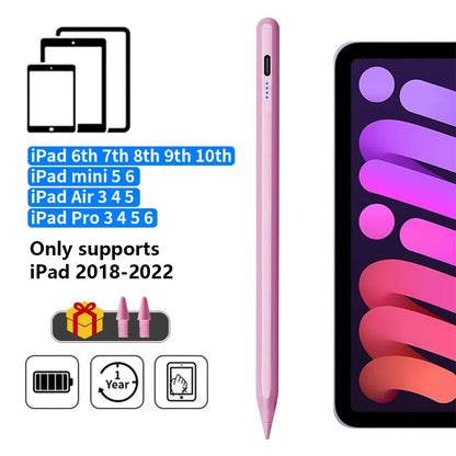 Stylus Pen For Apple Pencil with LED Power Indicators Palm Rejection Touch Pencil for 2022 2021 2020 2019 2018 iPad pencil
