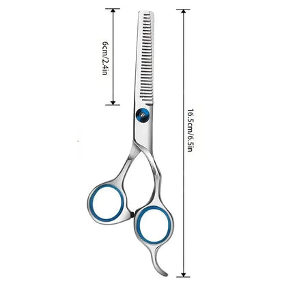 6.0" Japanese Steel Hairdressing Scissors – Barber-Grade Cutting & Thinning Shears with Razor Comb Set