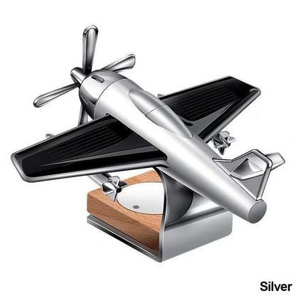 Solar-Powered Rotating Airplane Ornament – Dashboard Car Decoration & Desktop Display