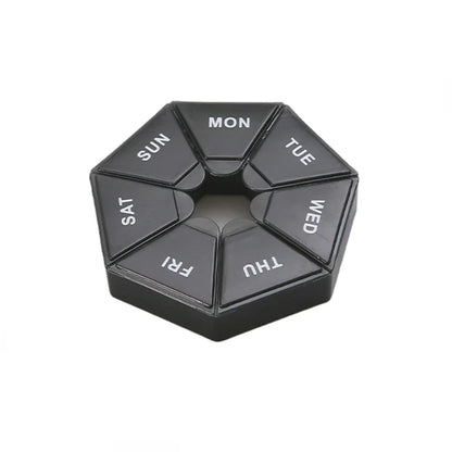 Mini 7-Day Pill Organizer – Small Portable Weekly Pill Box for Travel, Vitamins & Medicine