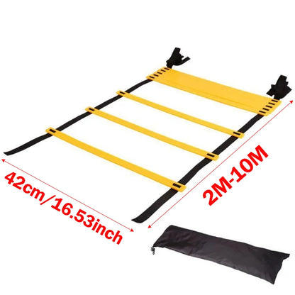 Agility Training Ladder – Nylon Strap Speed Ladder for Soccer, Football & Fitness Workouts
