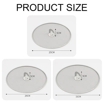 Stainless Steel Cooking Splash Guard – Reusable Splatter Screen for Frying & Sautéing