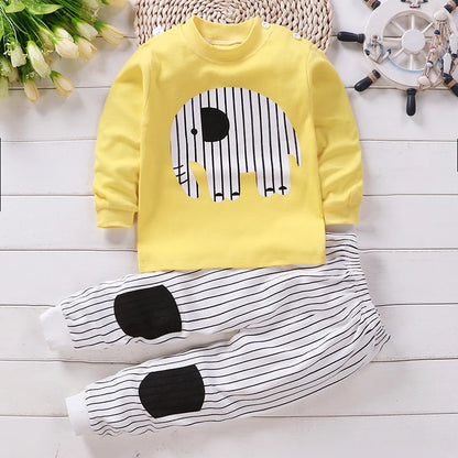 Kids Cotton Pajama Set – Autumn/Winter Sleepwear for Boys and Girls (9 Months to 8 Years)