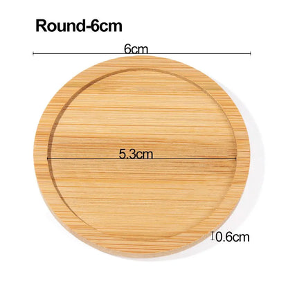 Bamboo Tray Saucer – Natural Wooden Coaster for Flower Pots, Cups & Kitchen Decor