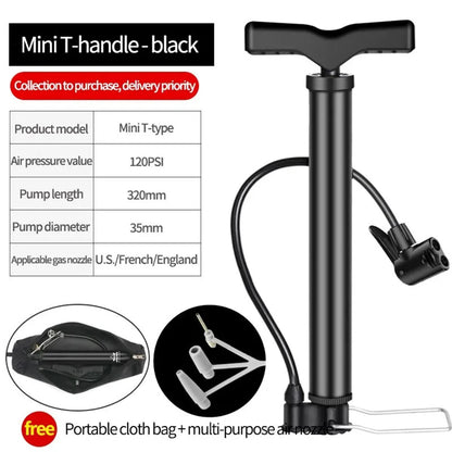 Mini Bike Pump with 140PSI Max – Portable Steel Bicycle & Ball Inflator