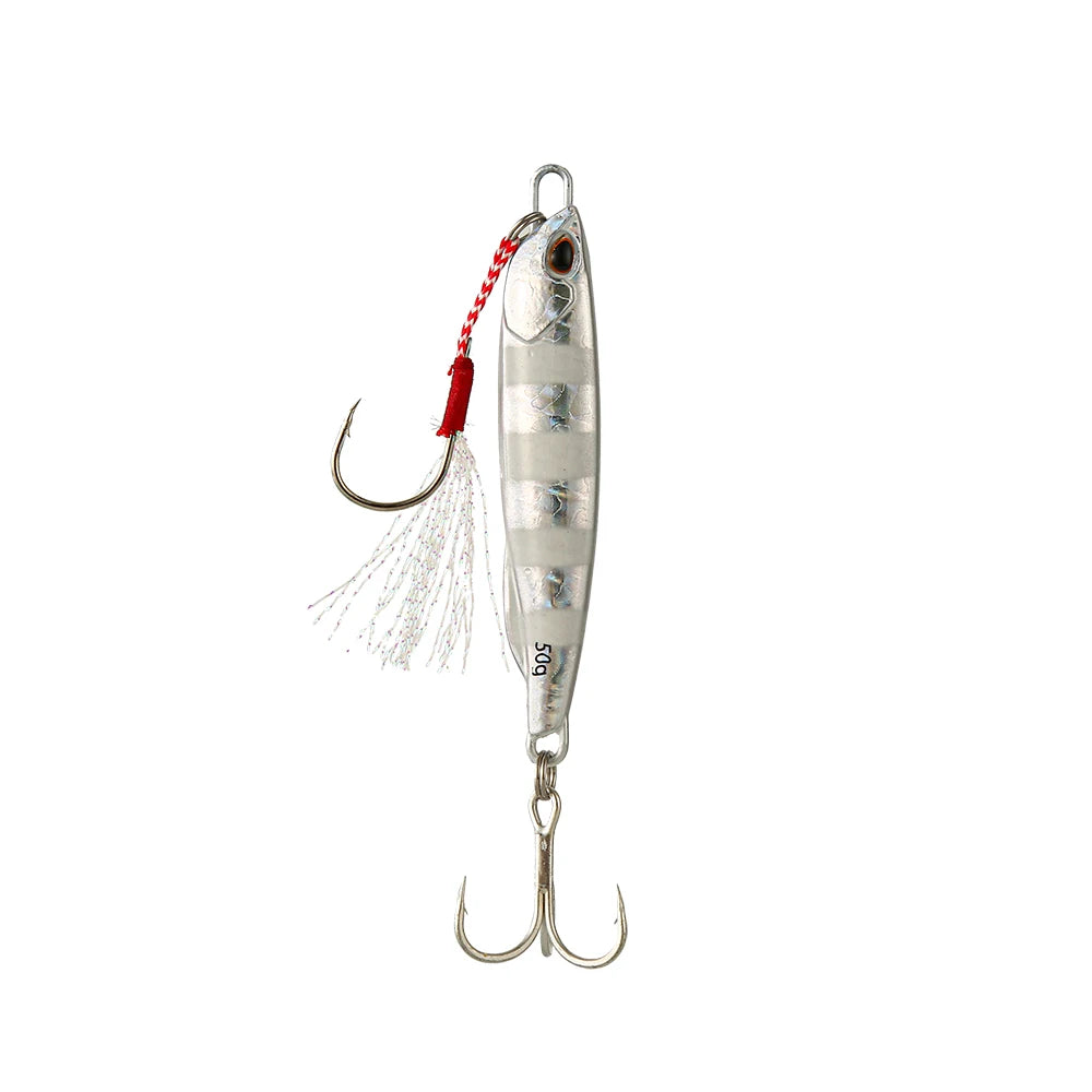 Japen Metal Jig Spoon Lure – 10g–50g Artificial Bait for Shore Casting & Sea Bass Fishing