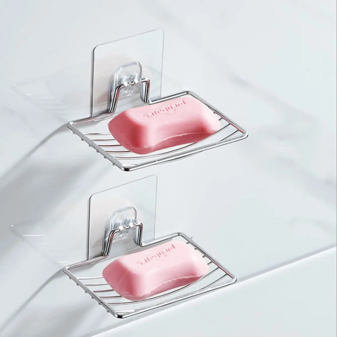 Stainless Steel Punch-free Nail-free Soap Rack – Single Layer Wall-mounted Bathroom Shelf