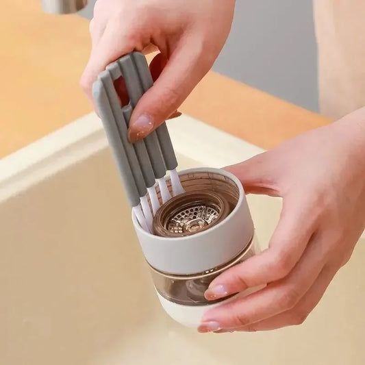 Flexible Gap Cleaning Brush – Multifunctional Bottle Cap, Cup Lid & Groove Cleaner with Soft Bristles