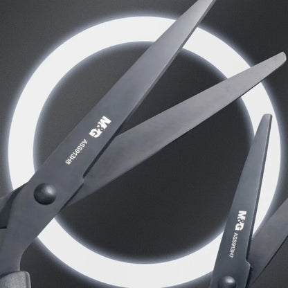 M&G 160mm Stainless Steel Scissors – Durable Household Scissors with Wear-Resistant Black Blade for Office & Everyday Use