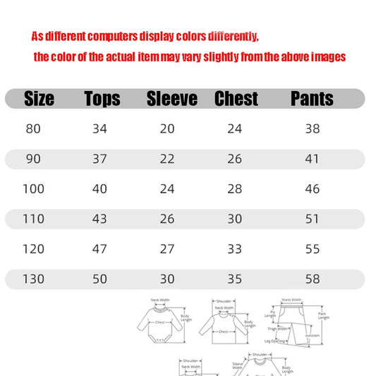 Baby Cotton Pajamas Set – Toddler Long Sleeve Cartoon Nightwear & Homewear Clothes