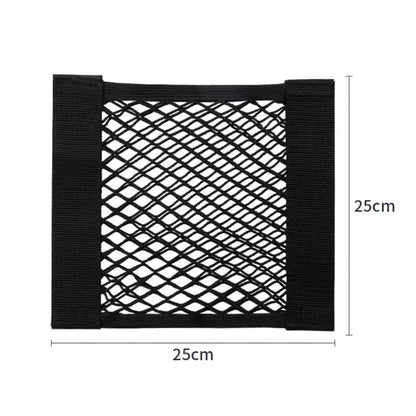 Car Trunk Mesh Organizer Universal Velcro Storage Pocket Vehicle Elastic Storage Bag Automotive Mesh Interior Accessories