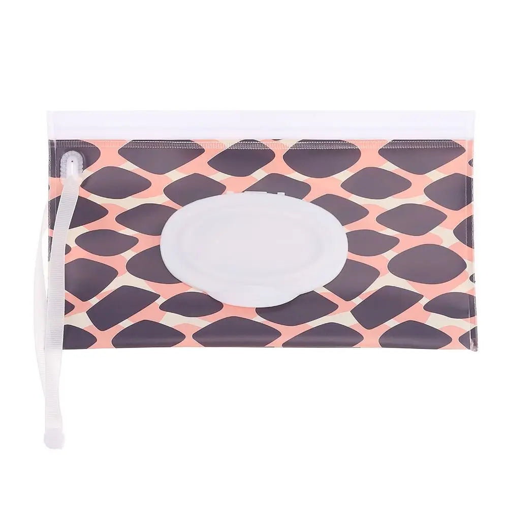 EVA Wet Wipes Bag – Portable Baby Wipes Pouch with Flip Cover & Snap-Strap Holder Case