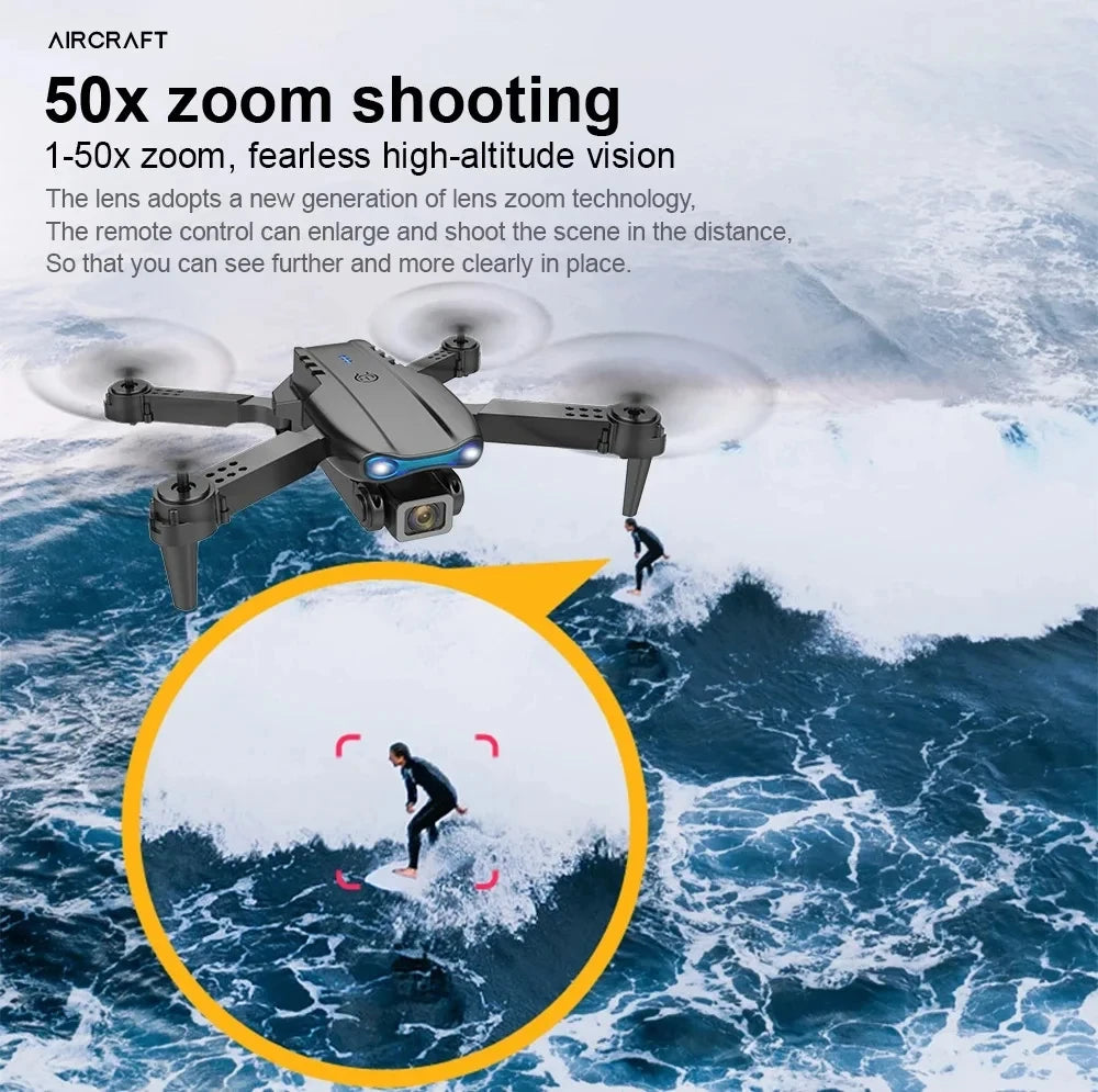 KBDFA E99Pro Drone HD Professional 8K Dual Camera WIFI FPV Quadcopter – Foldable Aerial Photography Drone