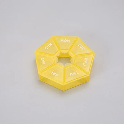 Mini 7-Day Pill Organizer – Small Portable Weekly Pill Box for Travel, Vitamins & Medicine
