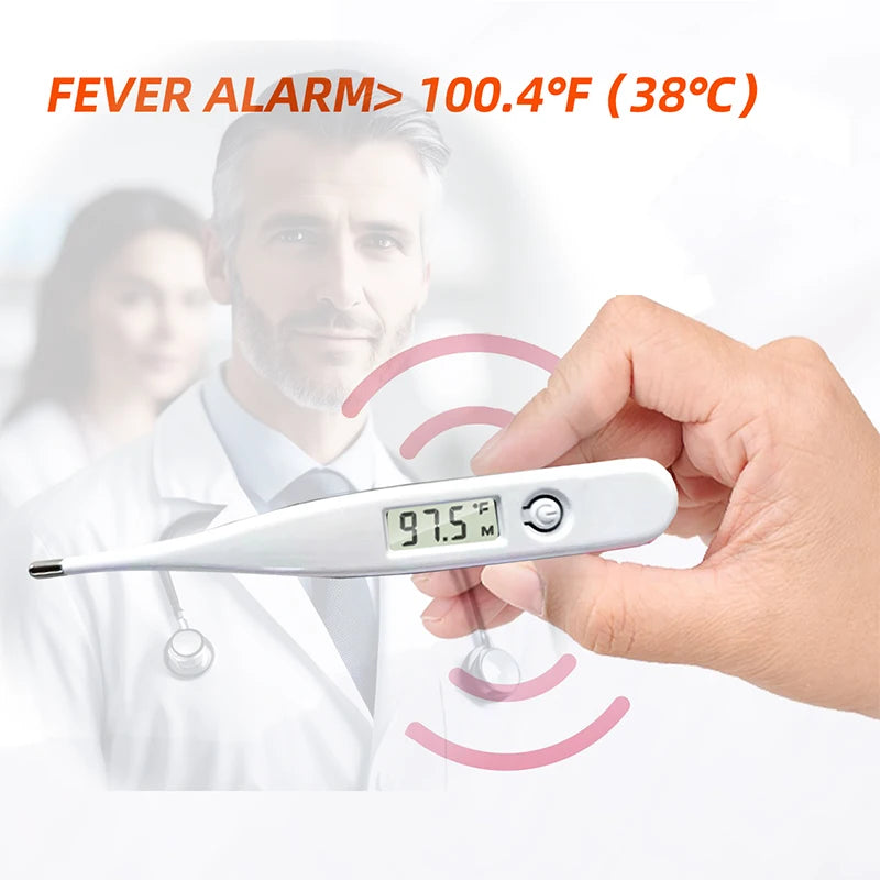 Digital Household Thermometer & Pulse Oximeter – Medical Ear Thermometer for Babies and Adults, Fever & Pulse Monitoring