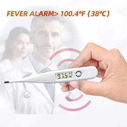 Digital Household Thermometer & Pulse Oximeter – Medical Ear Thermometer for Babies and Adults, Fever & Pulse Monitoring