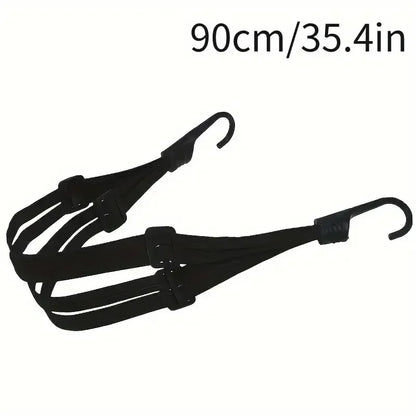 1Pc Motorcycle Elastic Suitcase with Safety Hook-Versatile Helmet Mesh Gear Transport Durable and Sleek for Daily Travel