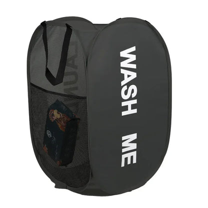 Portable Mesh Pop-Up Laundry Hamper – Breathable Foldable Laundry Basket for Travel, Dorm, Bathroom & Small Spaces