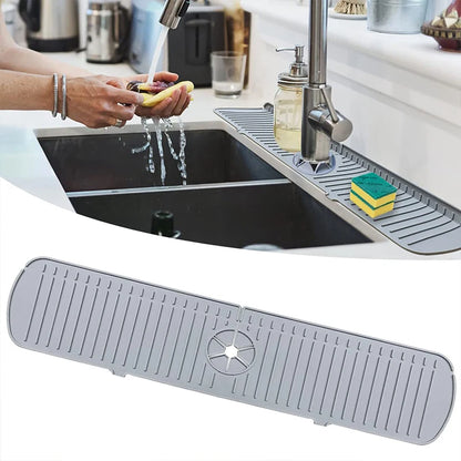 Silicone Faucet Drain Pad – Anti-Splash Non-Slip Kitchen & Bathroom Faucet Mat