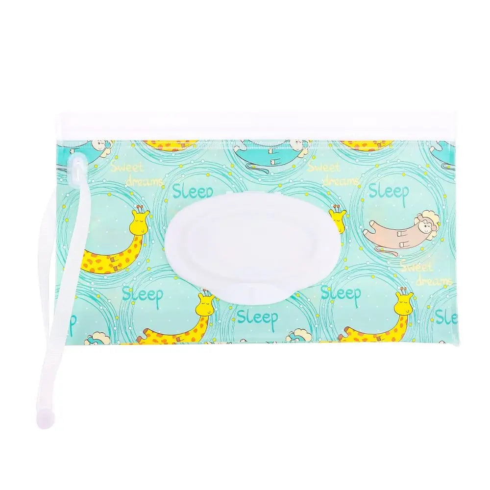EVA Wet Wipes Bag – Portable Baby Wipes Pouch with Flip Cover & Snap-Strap Holder Case