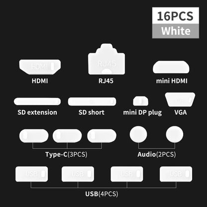 Silicone USB Type C Laptop Interface Dust Protectors Universal Notebook Anti Dust Plug For Laptop Accessories Anti-Dust Caps Set
