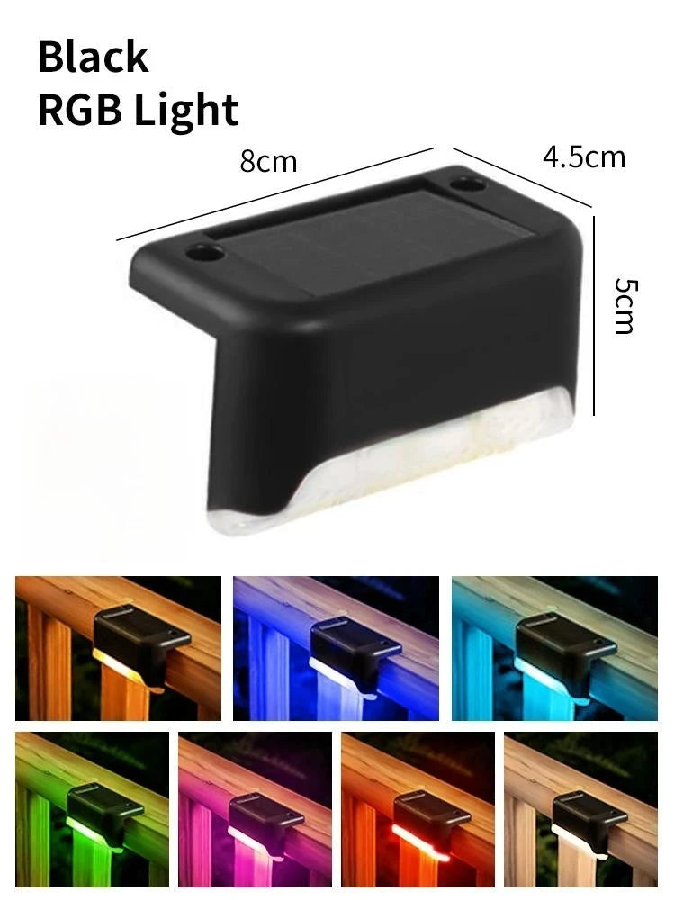 Solar Deck Lights 1-6 Pack – Outdoor Waterproof LED Step Lights for Stairs, Railing, Fence, Yard & Patio Pathway