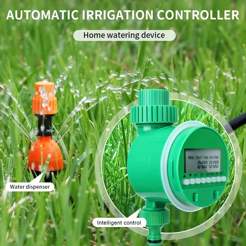 LCD Garden Watering Timer with Rain Sensor – Automatic Irrigation Controller for Smart Water Management