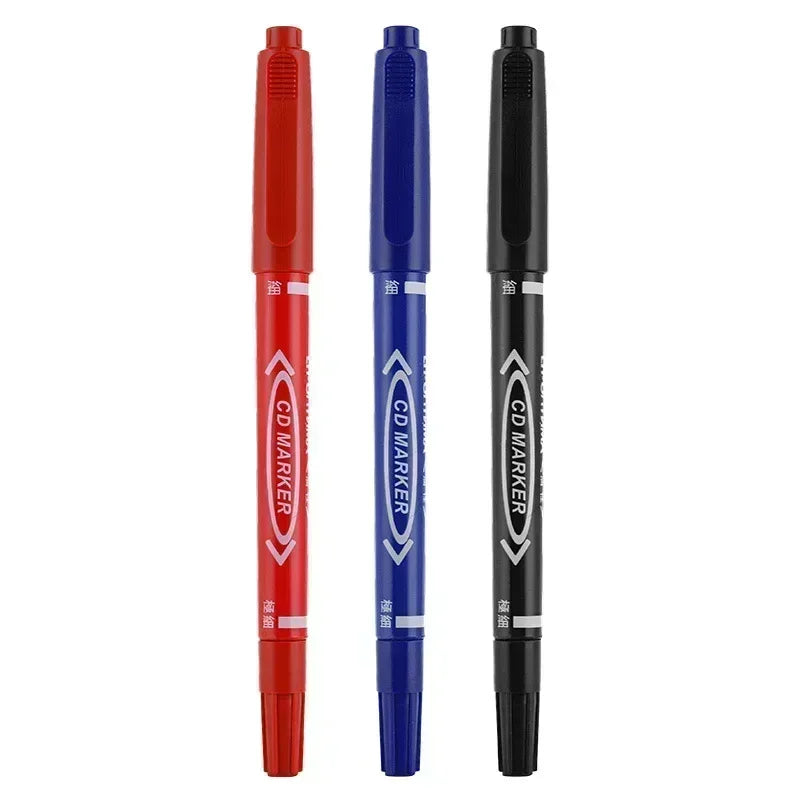 Permanent Marker Pens (5/10PCS) – Twin Tip Oil-Based Ink for School & Office