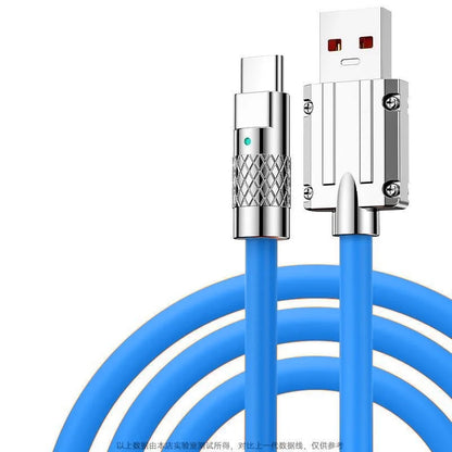 Liquid Silicone Cable Quick Charge 1M USB Cable USB C Charger Cable for Huawei Samsung Xiaomi 120W 6A Super Fast Charge Type C