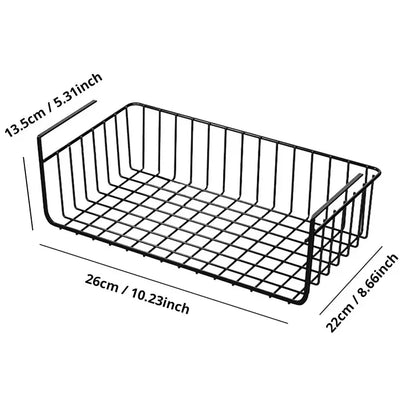 Large Capacity Hanging Net Basket – Iron Wall-Mounted Storage Rack for Kitchen & Wardrobe