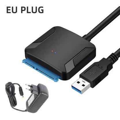 SATA to USB 3.0 / 2.0 Cable Up to 6 Gbps for 2.5 Inch External HDD SSD Hard Drive SATA 3 22 Pin Adapter USB 3.0 to Sata III Cord