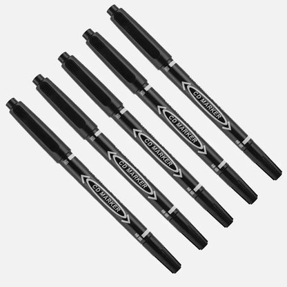 Permanent Marker Pens (5/10PCS) – Twin Tip Oil-Based Ink for School & Office