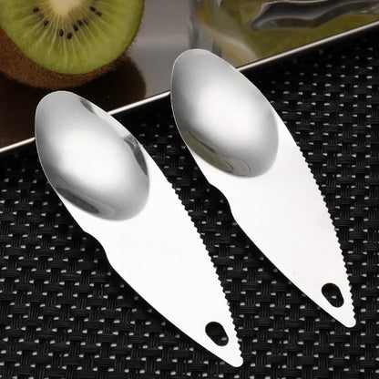12/6/3pcs Stainless Steel Kiwi Peeler & Fruit Scooper – Serrated Peeling Knife & Cutter