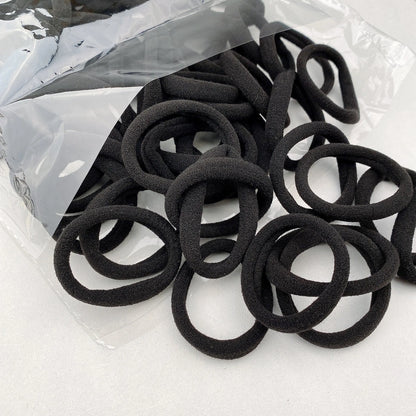 50/100pcs Boho Seamless Elastic Hair Ties-Thick Comfortable & Durable Ponytail Holders for Women - Solid Color Hair Accessories