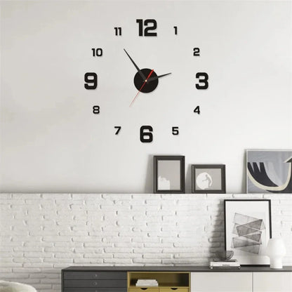DIY Luminous 3D Wall Clock – Frameless Digital Clock for Modern Living Room & Bedroom Decor
