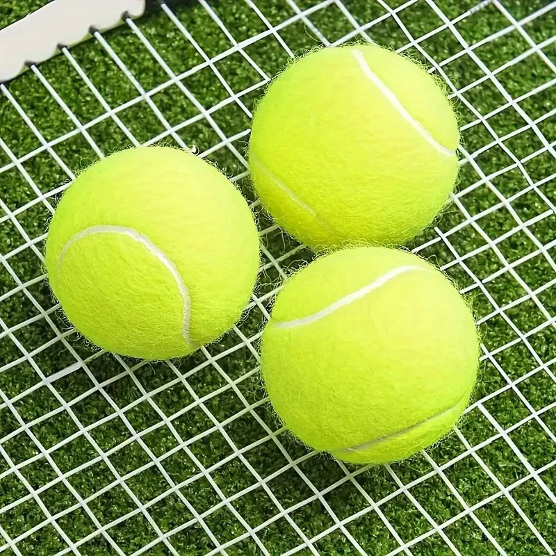 Advanced Training Tennis Balls – 3PCS Durable & Highly Elastic Rubber Balls for Beginners