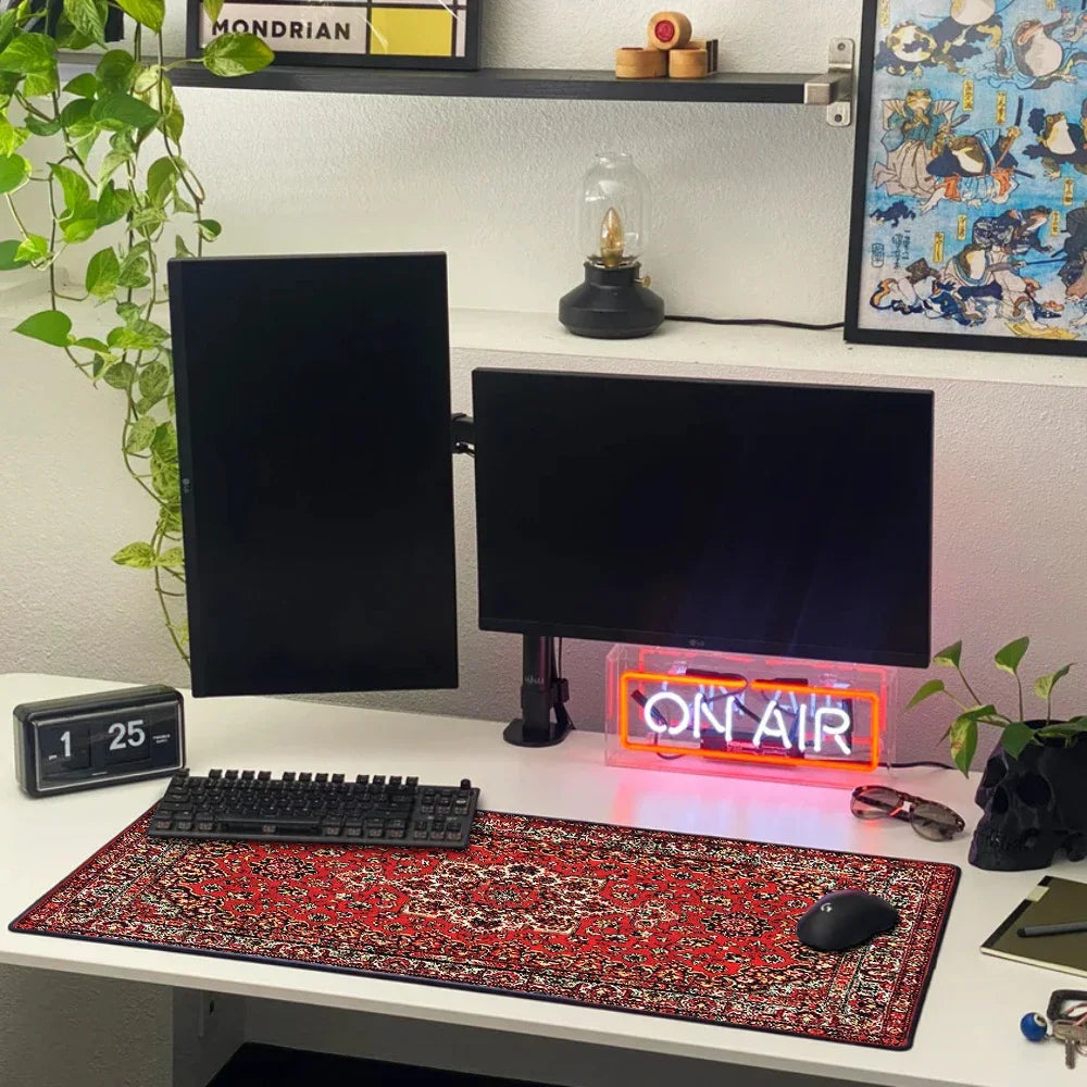 Persian Mouse Pad XXL – Extended Gaming Desk Mat & Office Mouse Carpet with Non-Slip Rubber Base