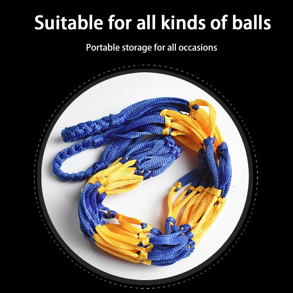 Net Soccer Volleyball Drawstring Ball Bag – Nylon Mesh Storage for Football & Sports Equipment